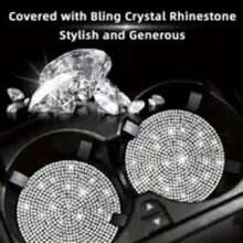 1 件优雅水钻镶嵌汽车防滑杯垫 - 黑色 - 查看 7