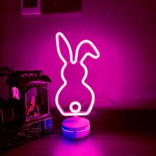 1 pièce Enseigne au néon tête de vache rose 11x10x0,7 po environ 28x25,5x1,8 cm Lumière décorative à LED, alimentée par batterie ou USB (flamme, nuage, éclair, pont arc-en-ciel) Lumière néon pour bureau ou décoration murale, toile de fond pour diffusion en direct d'influenceur, convient pour la chambre, la maison, les fêtes, les anniversaires, les demandes en mariage, la Saint-Valentin, la Fête des mères, la décoration de Noël