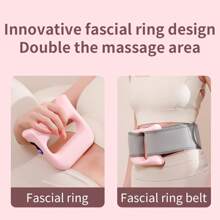 Portable Multifunctional Fascia Massage Ring, 3 Vibration Modes, USB Rechargeable 1200mAh Battery, 5 Intensity Levels, Wearable With Belt For Waist, Leg, Neck, Hand, Back, Suitable For Yoga, Fitness, Post-Workout, Great Gift For Friends, Couples, Parents, Halloween, Christmas