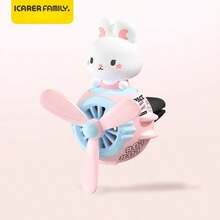 汽车空气清新剂 可爱飞行员猫车载扩散器旋转螺旋桨卡通汽车出风口风扇 创意汽车香水装饰车用空气清新剂 附赠两支香薰蜡烛 - 彩色 - 查看 17