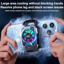 TFFFCell Phone Cooler For Gaming Live Streaming Phone Cooling Fan 25W Mobile Phone Cooling Fan With Fan Speed Settings For 2.363.4 Inches  Android Smartphone Cellphone Radiator Black