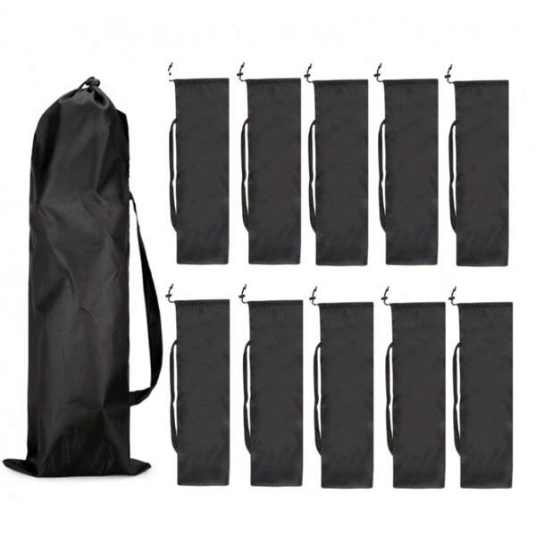 5/10pcs Drawstring Closure Storage Bag With Handle, Backpack Style Storage Bag For Outdoor Camping Folding Tables/Chairs, Fishing Rods, Live Broadcast Pole