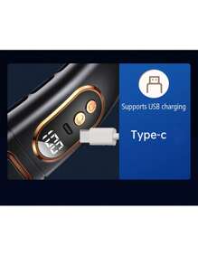 1pc USB Rechargeable Portable Neck Fan, 5 Modes, 1200mAh, Digital Display, LED Lighting And Battery Indicator. Suitable For Home/Travel/Camping/Office/Workout/Work/Night Running, Keep Cool And Comfortable, Essential For Holidays
