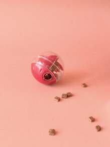 1 pieza Dispensador de comida en forma de bola espiral, juguete interactivo de alimentación lenta para gatos