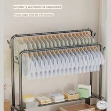 Perchero sencillo para el suelo del dormitorio, perchero grueso para el dormitorio, perchero plegable para ropa de interior - Negro - Ver 3