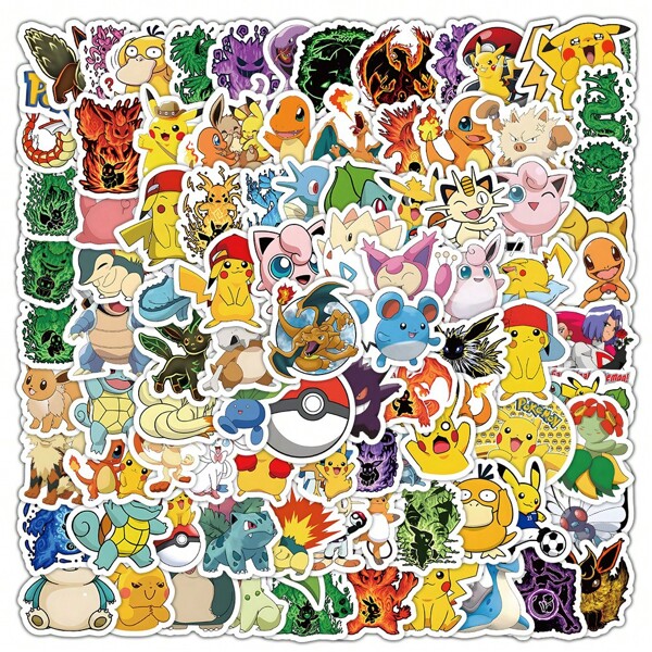 bandai 100PCS Stickers Cool Anime Graffiti Decals DIY Skateboard Phone Laptop Waterproof Cute Cartoon Sticker Kids Toys Gift Room Decor Wall Decor Wall Stickers Wall Sticker