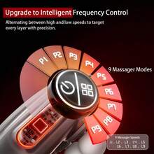 LUYAO 16头专业按摩枪，塑料材质，无香型，USB充电（内置1300mAh锂电池），可充电，适用于全身，家用 - 黑色 - 查看 7