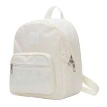 Adidas Mochila mini para mujer W, bolsa deportiva, mochila escolar para estudiantes, mochila de viaje informal - Blanco - Ver 1