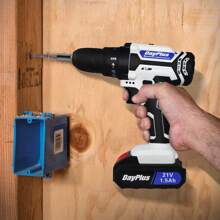 AutoFu Cordless Power Drill Set Electric Screwdriver Drill Set With Variable Speed, 25+1 Torque With Led Light, Battery & Fast Charger, 3/8" Keyless Chuck Driver Tool With Drill Bits,1 Kit Box