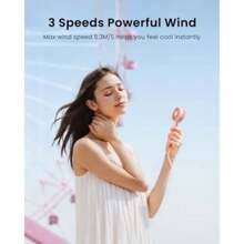 TFFFMini Portable Fan 3 Speed Powerful Handheld Fan 2000mAh Battery Operated Cute Design Personal Small Fan USB Rechargeable Makeup Eyelash Hand Fan Travel Essentials For Women Girls Pink