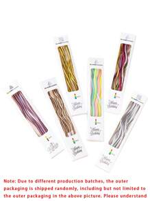 18/12/6pcs-Birthday Cake Candles, 6pcs/Box, Cake Decorations, Spiral Candles, Curve Candles, Gold Candles, Silver Candles, Twisted Candles, Arch Candles, Suitable For Birthdays, Weddings, Festivals, Party Supplies, Cake Shop Wholesale Birthday Candles, Surprise Birthday Candles, Cake Accessories