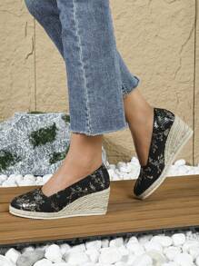 Women's Thick Sole Platform Shoes, 2025 New European And American Fashion Versatile, Minimalist Waterproof Design, Comfortable Casual Woven Shoes