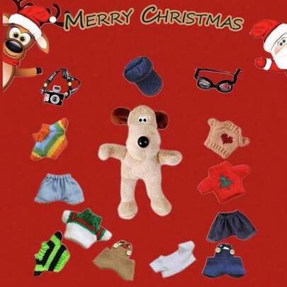 1 件 - 2025 新款毛绒娃娃可爱钥匙扣吊坠配件爪机毛绒飞行员狗手工制作可更换配件 - 节日礼物 - 生日礼物 - 礼物（不含娃娃）