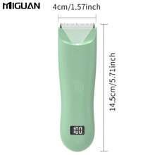 Recortadora corporal para hombres, afeitadora eléctrica, recortadora eléctrica de zona inguinal y vello, afeitadora/recortadora de higiene masculina con cuchillas de cerámica, afeitadora eléctrica para el Body completo con batería de 500mAh
