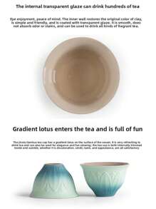 1pc Minimalist Ceramic Tea Cup, Multifunctional Practical Personal Tea Cup, Ceramic Bowl Kitchen Tea Set, Kitchen Accessories Back To School