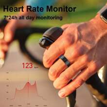 Anelli intelligenti per uomo e donna, per il fitness, con monitoraggio del battito cardiaco, del sonno, contapassi, calorie, impermeabili, tracker fitness per e Android