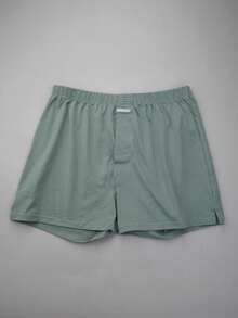 3条装休闲基础款针织弹力柔软中腰男士睡裤，前纽扣门襟 - 彩色 - 查看 7