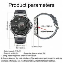 KENPANG 2025新款男士GPS健身追踪智能手表，坚固耐用，配备1.85英寸高清大屏（4.7厘米），支持无线通话，710mAh大容量电池，续航持久，400+表盘，指南针，多种运动模式（计步、卡路里、距离），防水智能手环，支持心率监测，兼容安卓和iOS系统，是馈赠佳品。 - 彩色 - 查看 12