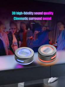 1 buc nou difuzor Bluetooth cu conducție osoasă, formă de carcasă metalică cu ventuză, tun de sunet mic, mini subwoofer, difuzor portabil magnetic metalic, tun de oțel mic, volum mic