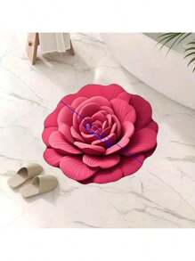 1pc 3D Floral Anti-Slip Floor Mat, Sofa Pad, Bedroom/Living Room Carpet, Bedside Rug, Diatomaceous Earth Absorbent Washable Area Carpet, Beautiful Home Decoration Gift Bathroom Accessories Back To School Entryway Decor Bathroom Kitchen Decor