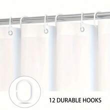 1/4 件卡通 McBa 唱歌猫浴帘套装，浴缸里戴着蓝色蝴蝶结的淘气灰猫，俏皮的猫咪图案，浅蓝色格子背景，可水洗涤纶，浴室装饰的理想选择，荷叶边顶部浴帘 | 爱猫人士的礼物，四季皆宜 - 彩色 - 查看 11