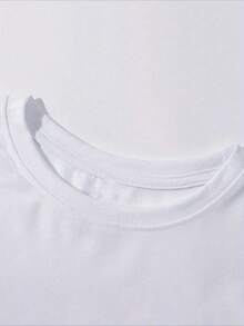 Women's Cotton Short Sleeve T-Shirt - "Sense Of BEEYANBUY" Graphic Tee, Casual Chic, Soft & Breathable,  Pink Print - 白色 - 查看 4