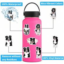 50 件边境牧羊犬贴纸乙烯基美学贴纸剪贴簿、日记、保险杠、滑板、水瓶、卡通、安全帽、汽车贴纸和贴花 - 彩色 - 查看 7