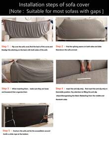 Vỏ bọc ghế sofa vải nỉ co giãn cao một mảnh, họa tiết lá chuối, chống trượt cho mọi mùa, phong cách, có thể giặt bằng máy, bảo vệ ghế sofa thân thiện với vật nuôi, phù hợp với ghế sofa 1/2/3/4 chỗ ngồi, trang trí phòng khách - Màu be - Xem 10
