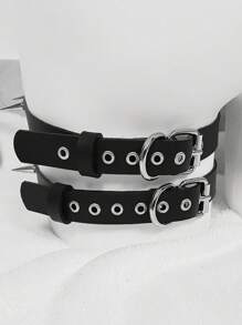 Cinturón de cintura gótico de PU con remaches para mujer, liga para muslo con estilo Y2K, arnés para la pierna para uso diario, regalo del Día de San Valentín, accesorio de carnaval, accesorio de lencería sexy para mujer