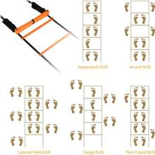 Set de entrenamiento de agilidad y velocidad profesional de 42 piezas, que incluye escalera de coordinación, vallas, discos con logotipos, cuerdas para saltar y bandas de resistencia, adecuado para varios juegos de pelota y deportes de fitness. - 42 piezas - Ver 10