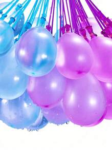 37pcs/111pcs Water Balloons Quick Fill Set, Summer Splash Fun Water Party Game, Family Outdoor Swimming Pool Water Balloons, Outdoor Water Balloons For Outdoor, Friends, Summer Fun Mother's Day