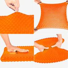 Gel Seat Cushion, Cooling Seat Cushion (Super Large & Thick), Breathable Honeycomb Design Absorbs Pressure Points Seat Cushion, Gel Cushion For Office Chair, Home Car Seat Cushion For Wheelchair - 珊瑚橙 - 查看 6