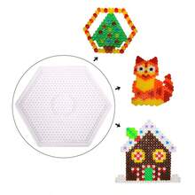 5mm Perler Bead Fuse Beads Board, Large Square Pegboard And Small Square Pegboards, Fuse Beads Nail Board Kit, Ironing Beads Board, Plastic Fuse Beads Transparent Nail Board Kit, DIY Template, Jewelry Making, Crafts Accessories