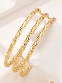 1 قطعة أسورة ذراع ذات تصميم بسيط وأملس متقاطع، قابلة للتعديل، إكسسوار متعدد الاستخدامات لطراز الهيب هوب