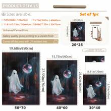 1pc, Canvas Hanging Painting, Framed Art Decoration, Hangable, Wall Art, Poster, Framed Wall Art, Cute Avant Garde Halloween Decorations, Disco Ball Spooky Party, Cute Halloween Spooky Paintings, Vintage Style Art, Disco Ball Poster, Avant Garde Dorm Room Wall Art, Autumn Decorations, Halloween Decorations, Halloween Autumn Decorations, Room Decorations, Dorm Room Decorations, Bedroom Decorations, Office Decorations, Holiday Party Decorations Home Decor Fall Decor
