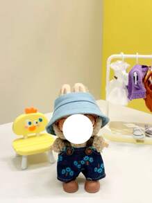 1 Set For Labubu Clothes Suitable For The First And Second Generation Of Labubu Clothes, A Cute Denim Braces Suit, Labubu Shoes, And Labubu Glasses