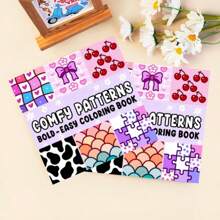 Stress Relief: Adult & Kid Coloring Book, 24 Single-Sided Hand-Drawn Pages To Color, Bold & Simple Designs For Relaxation, Featuring Animals, Landscapes, Florals, Patterns, And Cute Items, Great Gift For Friends, Family, Loved Ones For Holidays, Birthdays Or Any Occasion,Back To School,School Supplies