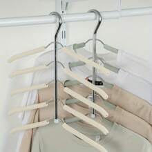 1 Stück mehrstöckiger Kleiderbügel, Metall Wäschetrockner, platzsparsame Aufbewahrung und Organisation für Kleiderschrank, Garderobe, Schlafzimmer, 360° drehbare Bügel - rutschfest, mehrstöckige Metall Kleiderbügel für Hemden, Anzüge & Jacken