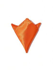 1件装纯色正装西装口袋手帕男士薄款小方巾适用于婚纱胸巾手帕宴会三角巾男士礼物