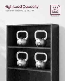 VASAGLE Bookshelf, 23.6 Inches Wide, 5-Tier Open Bookcase With Adjustable Storage Shelves, Floor Standing Unit - 黑色 - 查看 7