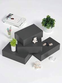 1 pieza Caja de regalo con sello magnético negra, esta caja de regalo de lujo de alta gama es adecuada para regalos de boda, regalos del Día del Padre, regalos del Día de la Madre, regalos de negocios y todo tipo de fiestas.