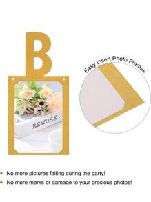 1 Set 1st Birthday Decorations Photo Banner - Happy Birthday Banner, Birthday Photo Banner, Milestone Birthday Gift For Girls & Boys, Birthday Party Photo Props (1st, 2nd, 16th, 18th, 21st, 30th, 40th, 50th, 60th)