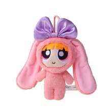 Powerpuff Girls Bunny Plush Keychain - Cute Cartoon Mascot Keyring For Bags, Keys & Phones - Character Souvenir Gift (Blossom, Bubbles, Buttercup)