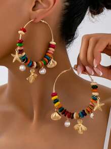 Bohemian Vacation Style Exaggerated Large Earrings - Marine Life Pendant Decoration - Women's Earrings