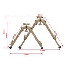 1 pieza Estabilizador de aleación de aluminio para caza al aire libre, adecuado para apuntar V9 con soporte telescópico, montaje QD de 20-21mm para bípode de caza