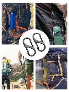 1/5 件男女款背包拉链锁套装易拉扣防盗拉链夹 - 保持拉链闭合 - 背包扣带两个弹簧扣适用于行李箱手提包钥匙钱包 DIY 配件旅行必需品多功能 S 扣挂钩适用于旅行露营户外海滩暑假返校旅行配件假日