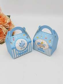 10pcs Baby Party Favor Boxes, Baptism/1st Birthday Candy Box Gifts, Baby Shower Party Supplies