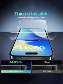 4 miếng phim Hydrogel bảo vệ toàn diện tương thích với iPhone 11 12 13 14 15 16 Pro Max Plus 16e miếng dán màn hình tương thích với iPhone X Xs Max XR 7 8 không phải kính - 4 miếng - Xem 4