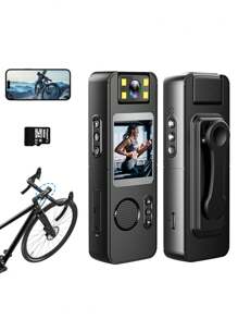 1080P HD Body Camera With 140° Rotating Lens & Magnetic Clip - 1000mAh Rechargeable, Digital Stabilization, Type-C Port, Compact POV Sports Camera For Cycling, Travel Vlogging, Blogging, Portable Camera, Biking Gear, Highquality Video