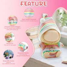 GIURKUU Colorful Clothes For Labubu Doll Have A Set, 2 Pieces Set Cute Clothes For 15cm Doll, Funny Stylish Outfit With Accessories(No Doll)
